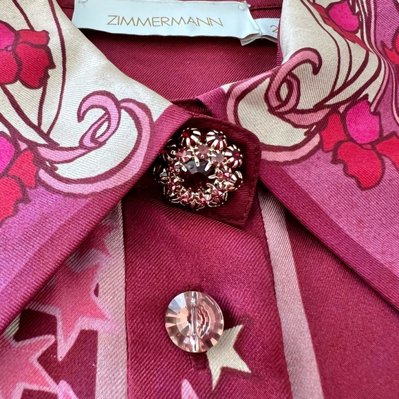 *SOLD* Zimmermann Fall 2021 Runway Concert Bubble Silk Mini Dress Size US 6/8 - Picture 8 of 8